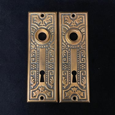 Pair of Stamped Copper Backplates (Dots)