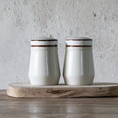 Vintage Ceramic Salt and Pepper Shakers, Neutral Salt and Pepper Shaker Set 