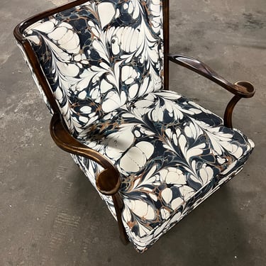 Gorgeous 1940s Arm Chair Stunning Fabric 