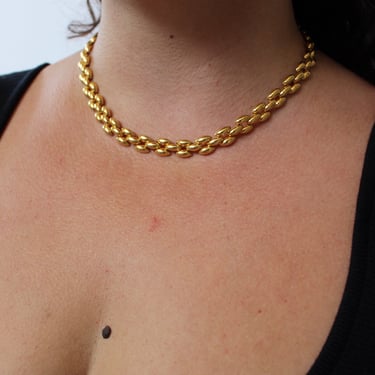 Vintage Tiered Gold Necklace