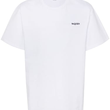 Alexander Mcqueen Men Logo Cotton T-Shirt