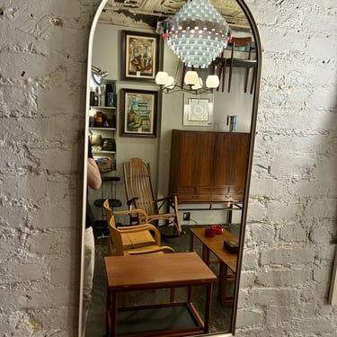 Anodized Aluminum Arched Decorative Mirror CA 1970s
