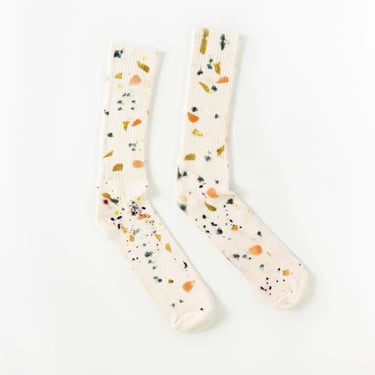 Abstract Bundle Dyed Sock - Abstract Cream