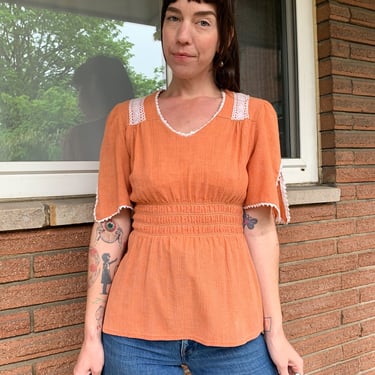 1970s creamsicle top 