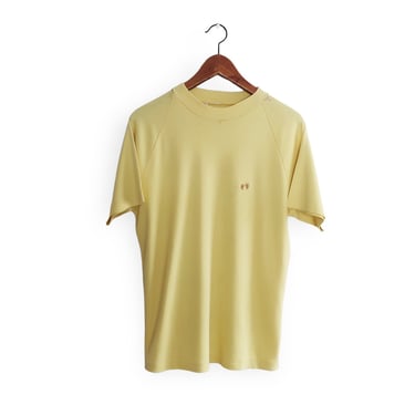 Hang Ten shirt / 60s t shirt / 1960s yellow Hang Ten raglan short sleeve surfer t shirt Medium 