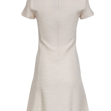 St. John - Cream Textured Knit A-Line Dress Sz 2