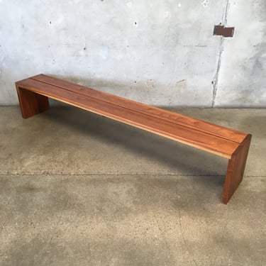 Long Custom Walnut Bench
