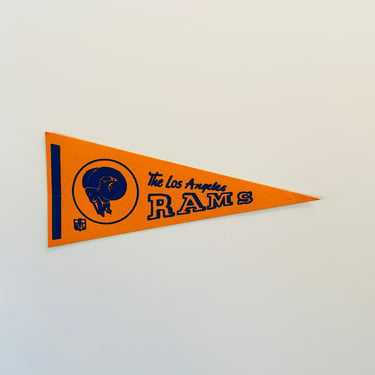 Vintage Small Los Angeles Rams 12 Inch NFL Pennant 