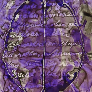Harmony of Thought: Brain Art Ink Painting - Hildegard of Bingen 