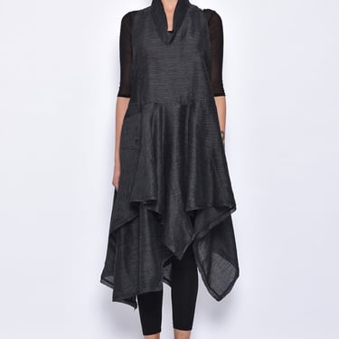 Juno Semi-Sheer Sleeveless Asymmetric Dress
