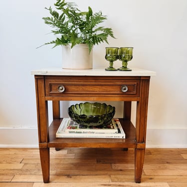 Stone Top End Table