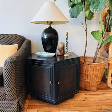 Black Hex Cabinet Side Table