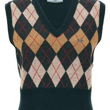 Prada Women Argyle Vest