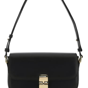 A.P.C. Women Black Leather Grace Shoulder Bag