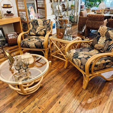 Neutral Tropical Rattan Chairs