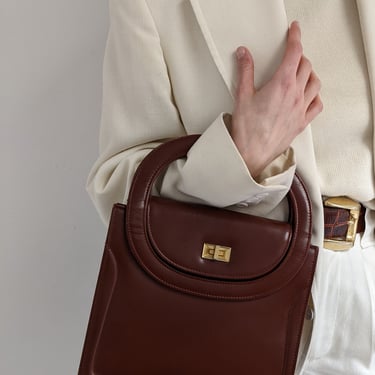 Stunning Vintage Italian Leather Hand Bag