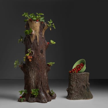 Faux Bois Strawberry Planter