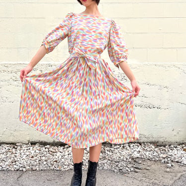 Diane Von Furstenberg 70's Pastel Dress