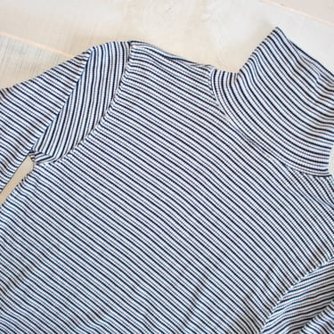 Vintage 90s Striped Turtleneck, 1990s Ribbed Turtleneck, Stripes, Long Sleeve Shirt, Y2K 