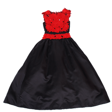 Fernando Pena Embroidered Rose Dress