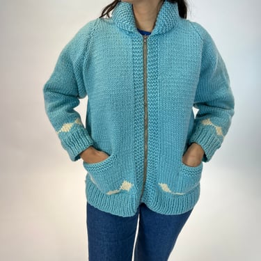 50s Chain Knit Blue Jacket