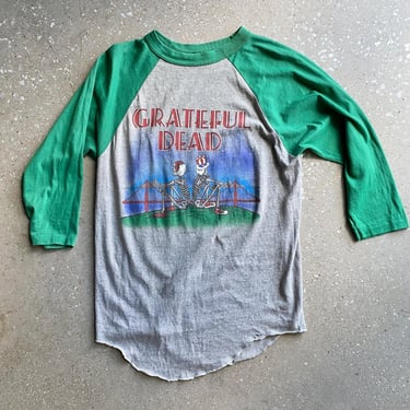 Vintage 1980s Grateful Dead Double Sided Baseball Tshirt / Vintage 1982 Grateful Dead Raglan Shirt / Vintage Dead Tee / Bertha Grateful Dead 