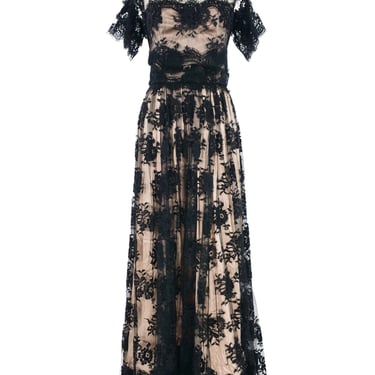 Dolce & Gabbana Black Lace Illusion Gown