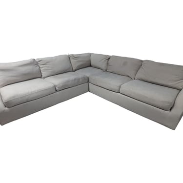 Beige fabric sectional