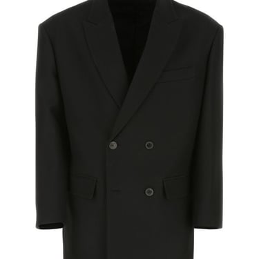 Valentino Garavani Men Black Wool Blend Blazer