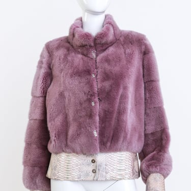 Mink Python Trim Jacket