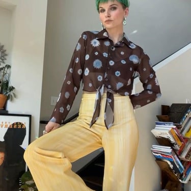 VTG 60s Marbled Yellow Trousers 
