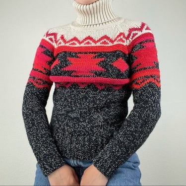 Superdry NWT turtleneck Aztec sweater 