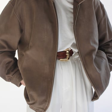 90s Faded Walnut Leather Jacket