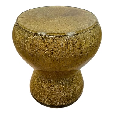 Made Goods Modern Textured Bubble Brass Finished Resin Dallas Stool