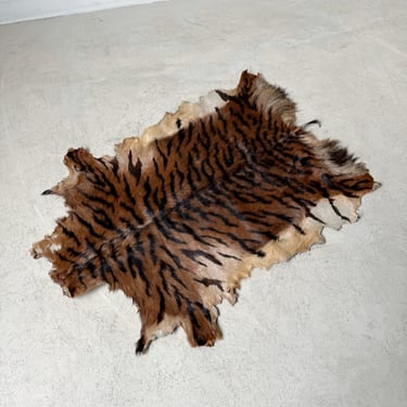 HAND PAINTED GOAT HIDE, 3x3.6