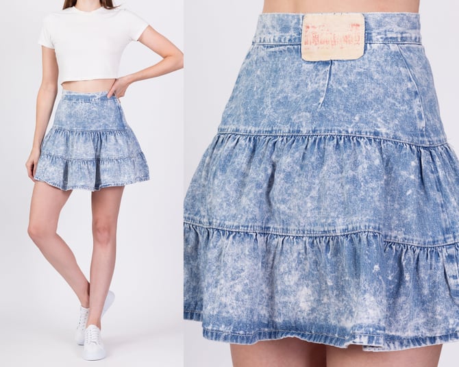【BAON】Evonzi Washed Denim Mini Skirt Designer fashion, Seoul-fully created | W Concept