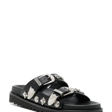 Toga Pulla Buckle Sandals - Black