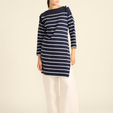 Ysl Blue Stripe Knit Blouse