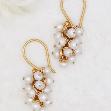 River Song | Japanese Pearl Cluster Earrings