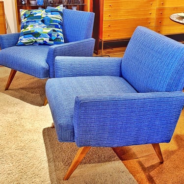 EARLY PAUL McCOBB PLANER GROUP LOUNGE CHAIRS FOR CUSTOM CRAFT