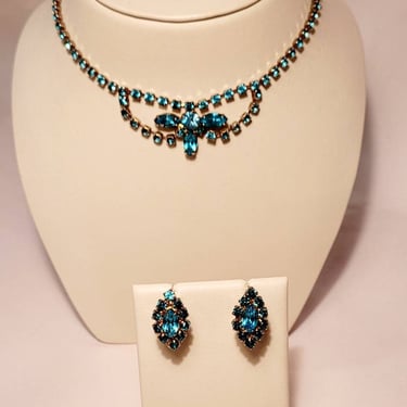 Vintage Regency style Necklace Earring Set  Bridgerton style bridal turquoise 