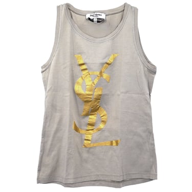 Yves Saint Laurent Tank Sleeveless Top Gray #S