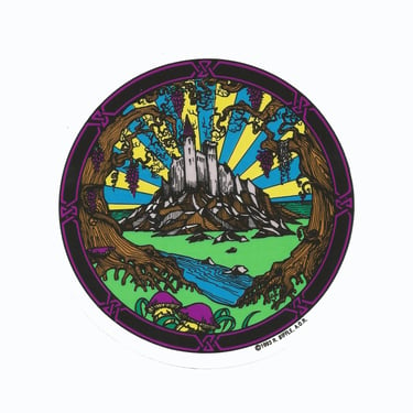 Vintage 90s Mystic Castle Sticker 