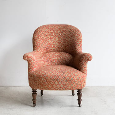 Vintage Block Print Crapaud Chair | Ella Saffron