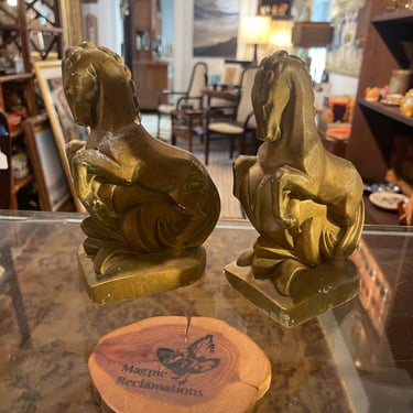 1920s Antique Art Deco Horse Bookends