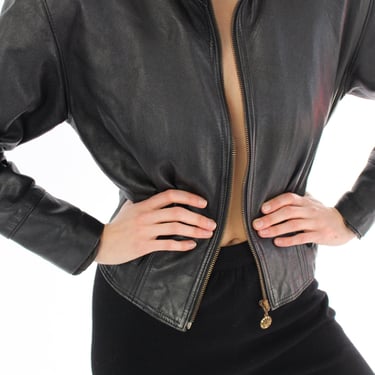 Vintage Petite Onyx Leather Jacket