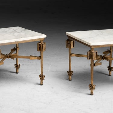 Gilt & Marble Side Tables