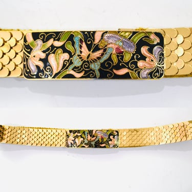 Vintage ladies retro metal expandable stretchy floral belt
Size Medium To Large Metal Stretch Belt - Etsy main image 4
