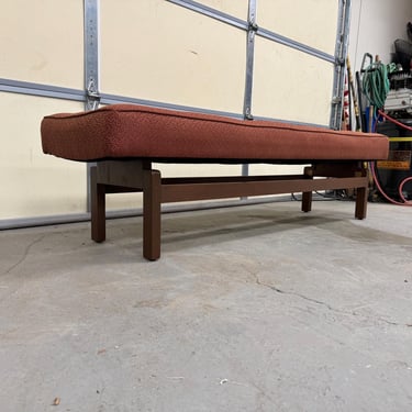 Mid-Century Modern Jens Risom Style Floating Top Elongated 72" Bench 