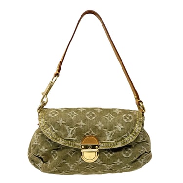 Louis Vuitton Olive Denim Monogram Shoulder Bag